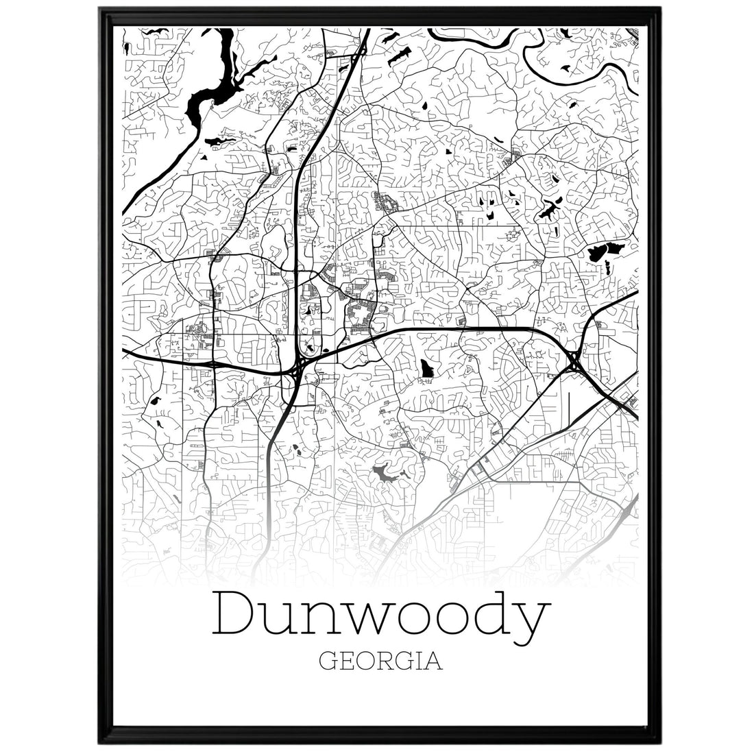 Dunwoody Georgia City Map Poster - GroovyGrove