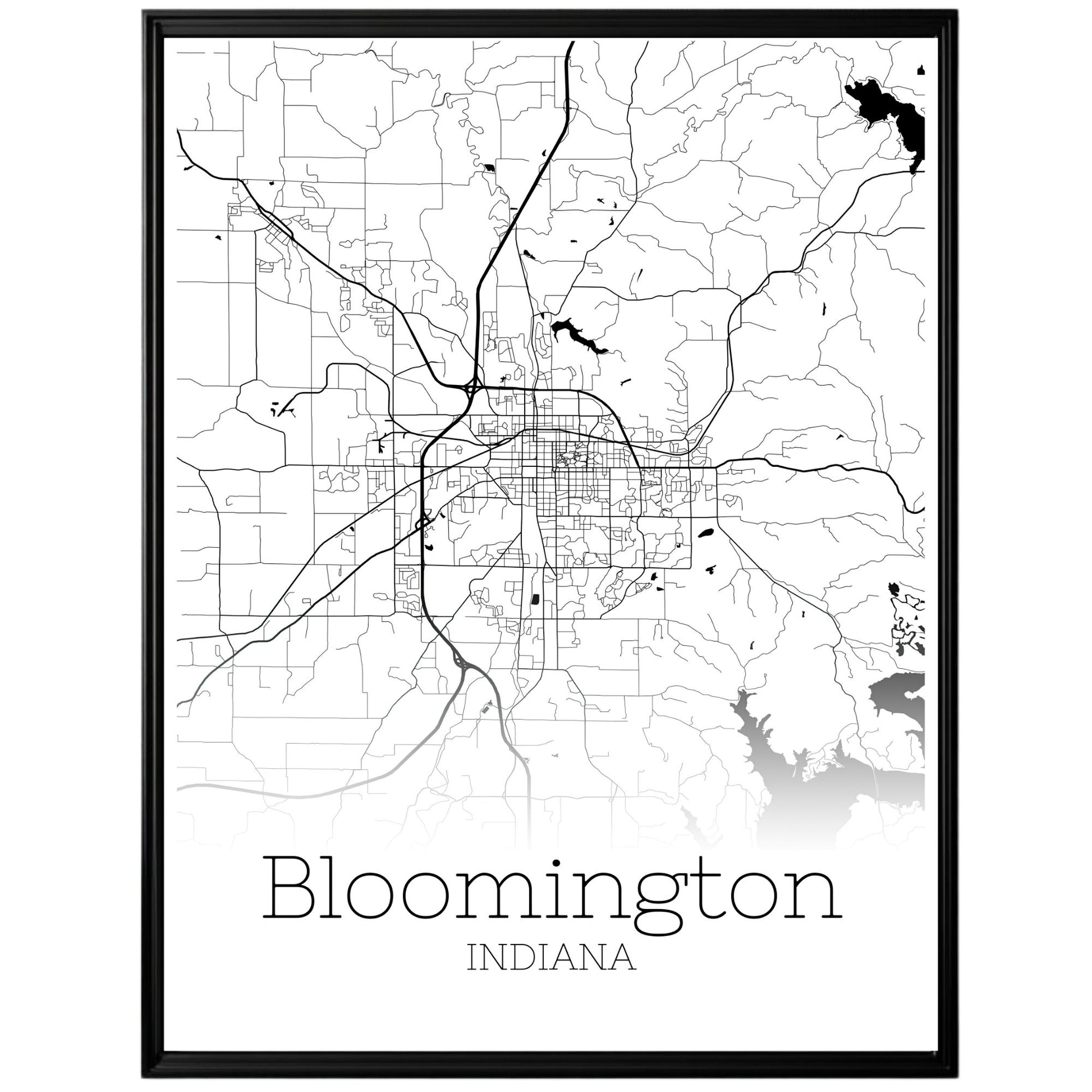 Bloomington Indiana City Map Poster - GroovyGrove