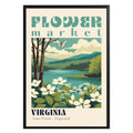 Virginia Flower Market Vintage Poster - GroovyGrove