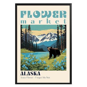 Alaska Flower Market Vintage Poster - GroovyGrove