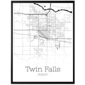 Twin Falls Idaho City Map Poster - GroovyGrove