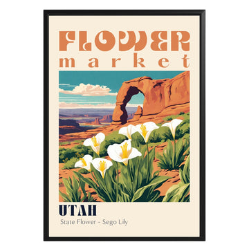 Utah Flower Market Vintage Poster - GroovyGrove