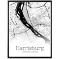 Harrisburg Pennsylvania City Map Poster - GroovyGrove