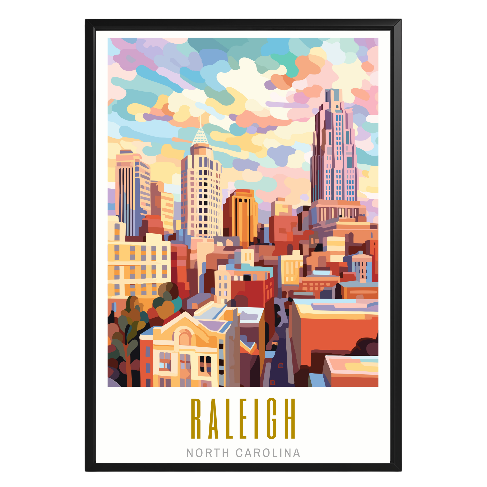 Raleigh North Carolina Poster - GroovyGrove