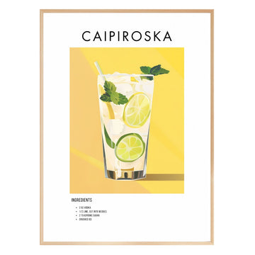 Caipiroska Retro Cocktail Poster - GroovyGrove