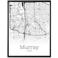 Murray Utah City Map Poster - GroovyGrove