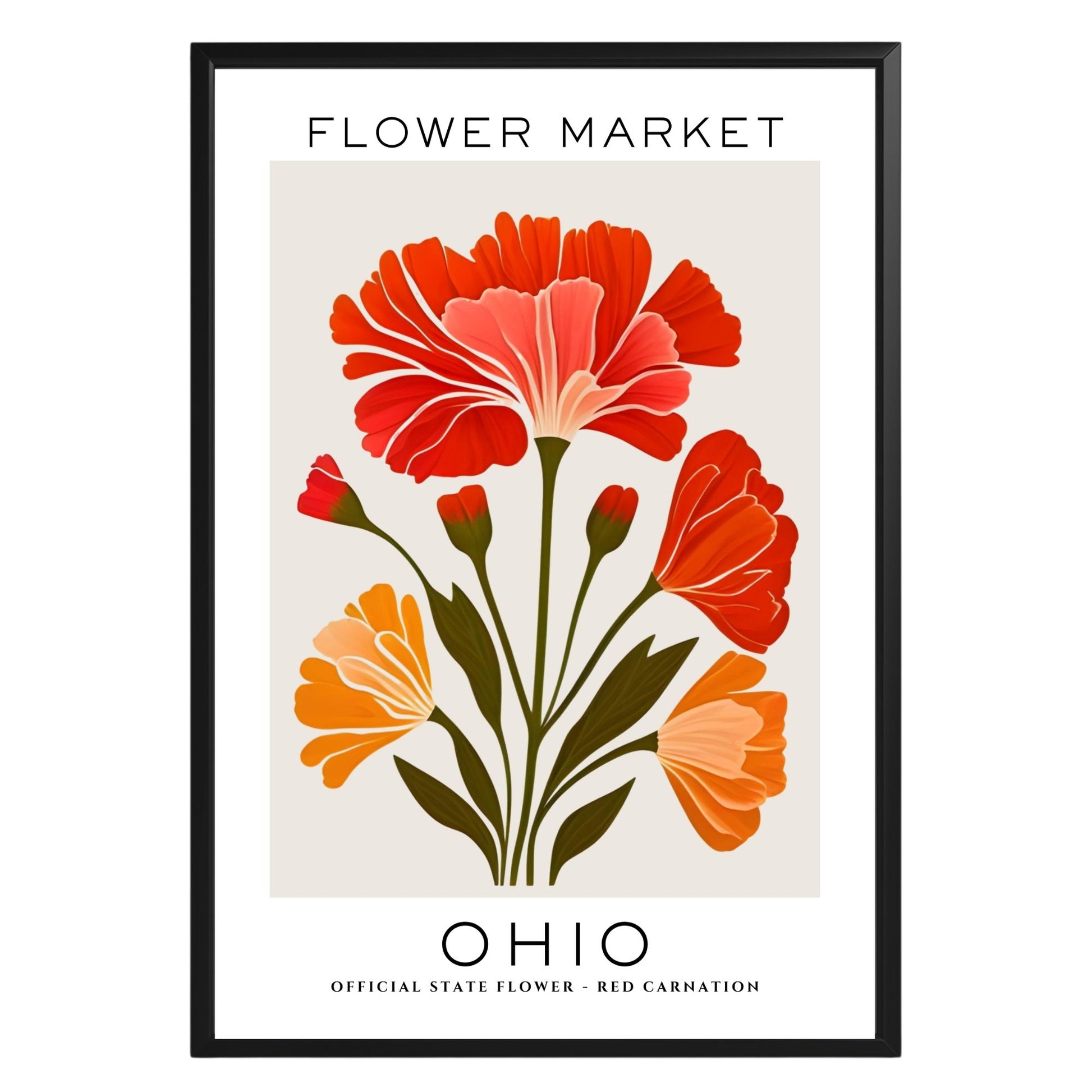 Ohio Flower Market Poster - GroovyGrove