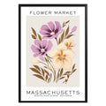 Massachusetts Flower Market Poster - GroovyGrove