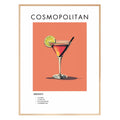 Cosmopolitan Retro Cocktail Poster - GroovyGrove