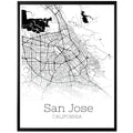 San Jose California City Map Poster - GroovyGrove