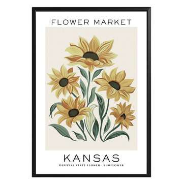 Kansas Flower Market Poster - GroovyGrove