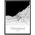 Cleveland Ohio City Map Poster - GroovyGrove