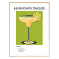 Hemingway Daiquiri Retro Cocktail Poster - GroovyGrove