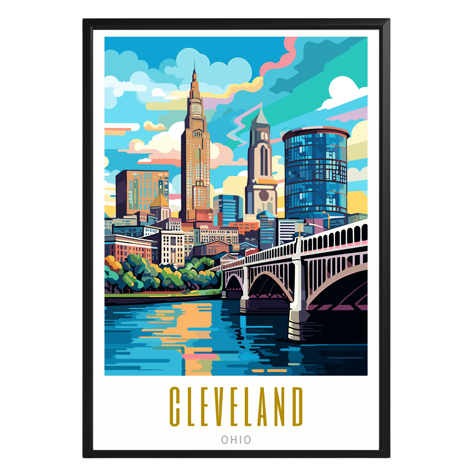 Cleveland Ohio Poster - GroovyGrove