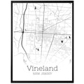 Vineland New Jersey City Map Poster - GroovyGrove