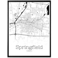 Springfield Ohio City Map Poster - GroovyGrove