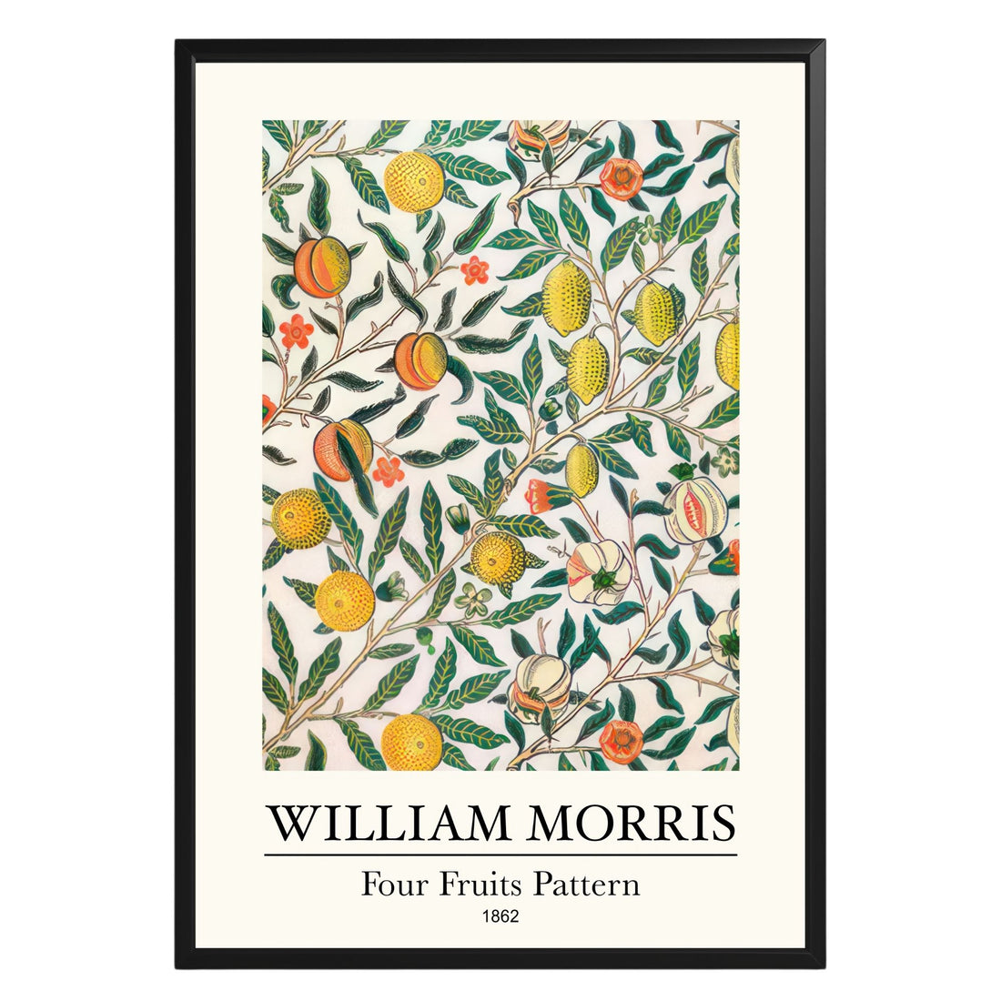 Four Fruits Pattern 1862 William Morris Poster - GroovyGrove