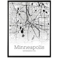 Minneapolis Minnesota City Map Poster - GroovyGrove