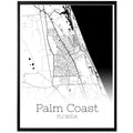 Palm Coast Florida City Map Poster - GroovyGrove