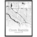 Coon Rapids Minnesota City Map Poster - GroovyGrove