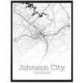 Johnson City Tennessee Map Poster - GroovyGrove