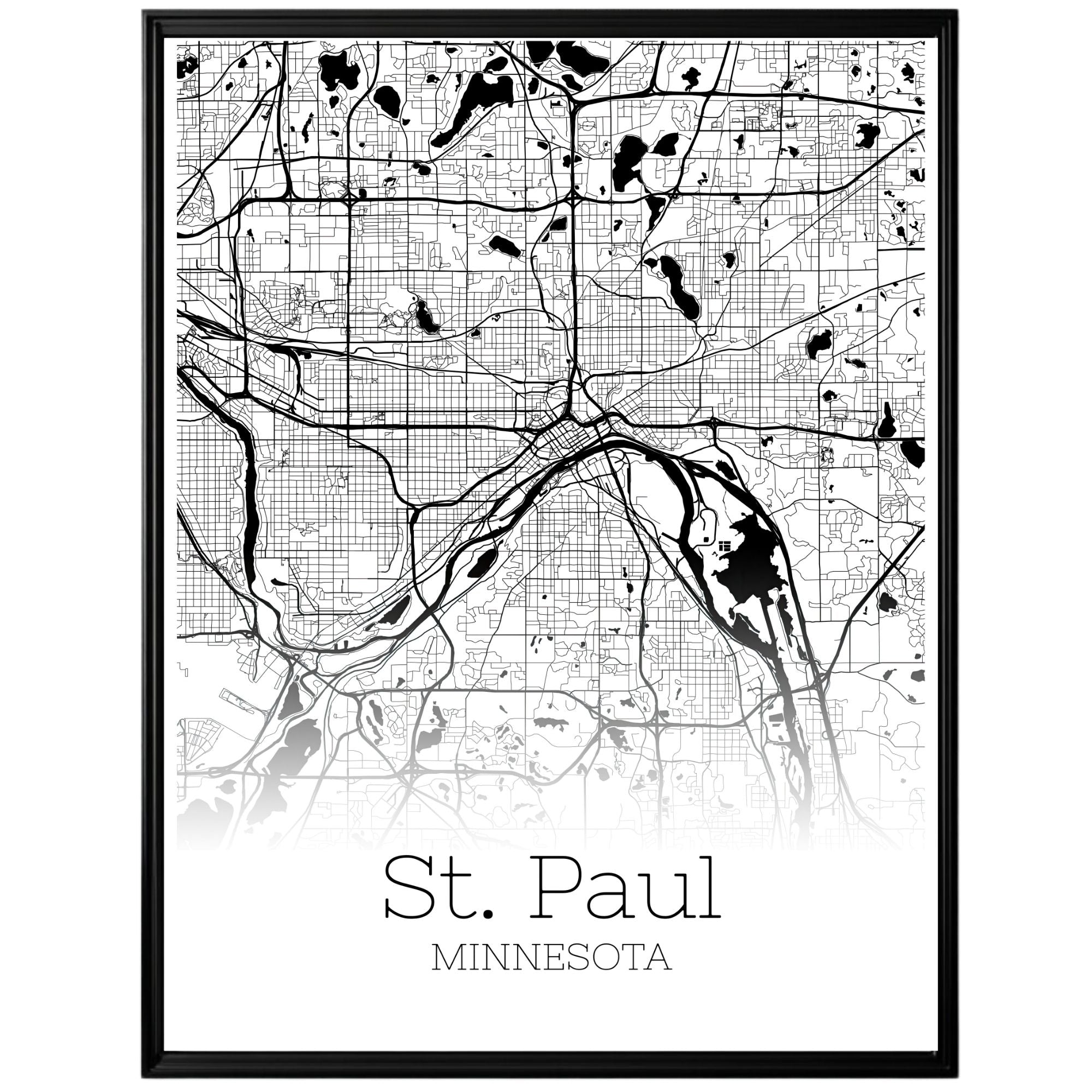 St. Paul Minnesota City Map Poster - GroovyGrove