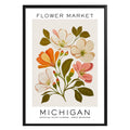 Michigan Flower Market Poster - GroovyGrove