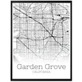 Garden Grove California City Map Poster - GroovyGrove