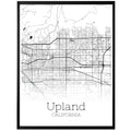 Upland California City Map Poster - GroovyGrove