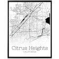 Citrus Heights California City Map Poster - GroovyGrove