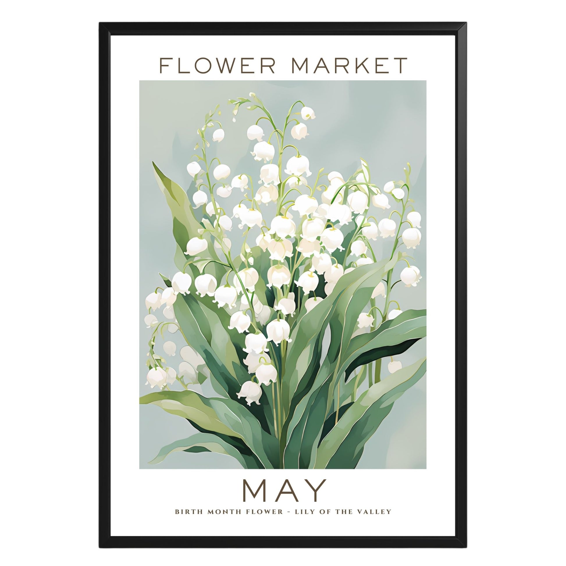 May Birthday Flower Market Poster - GroovyGrove