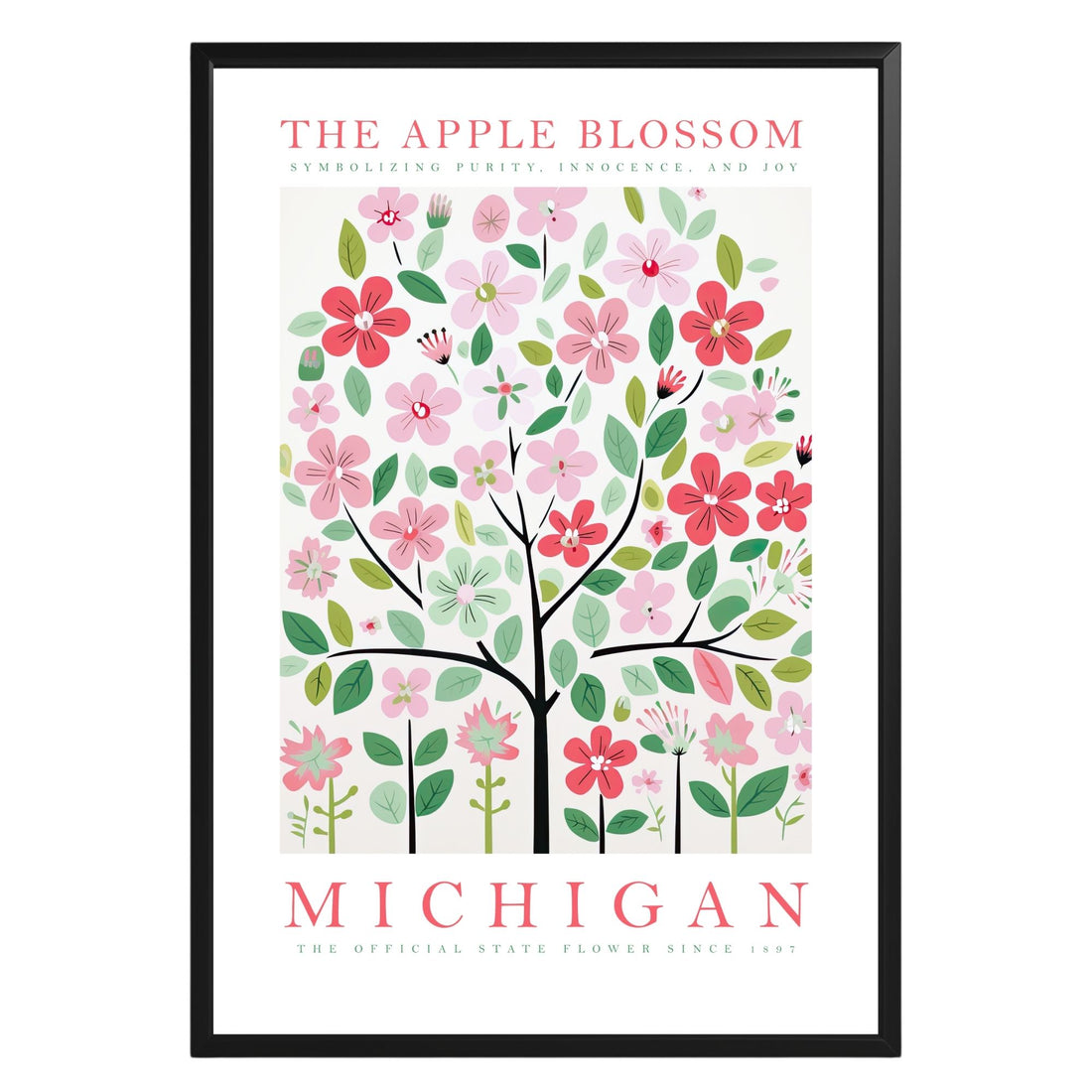 Michigan State Flower Poster - GroovyGrove