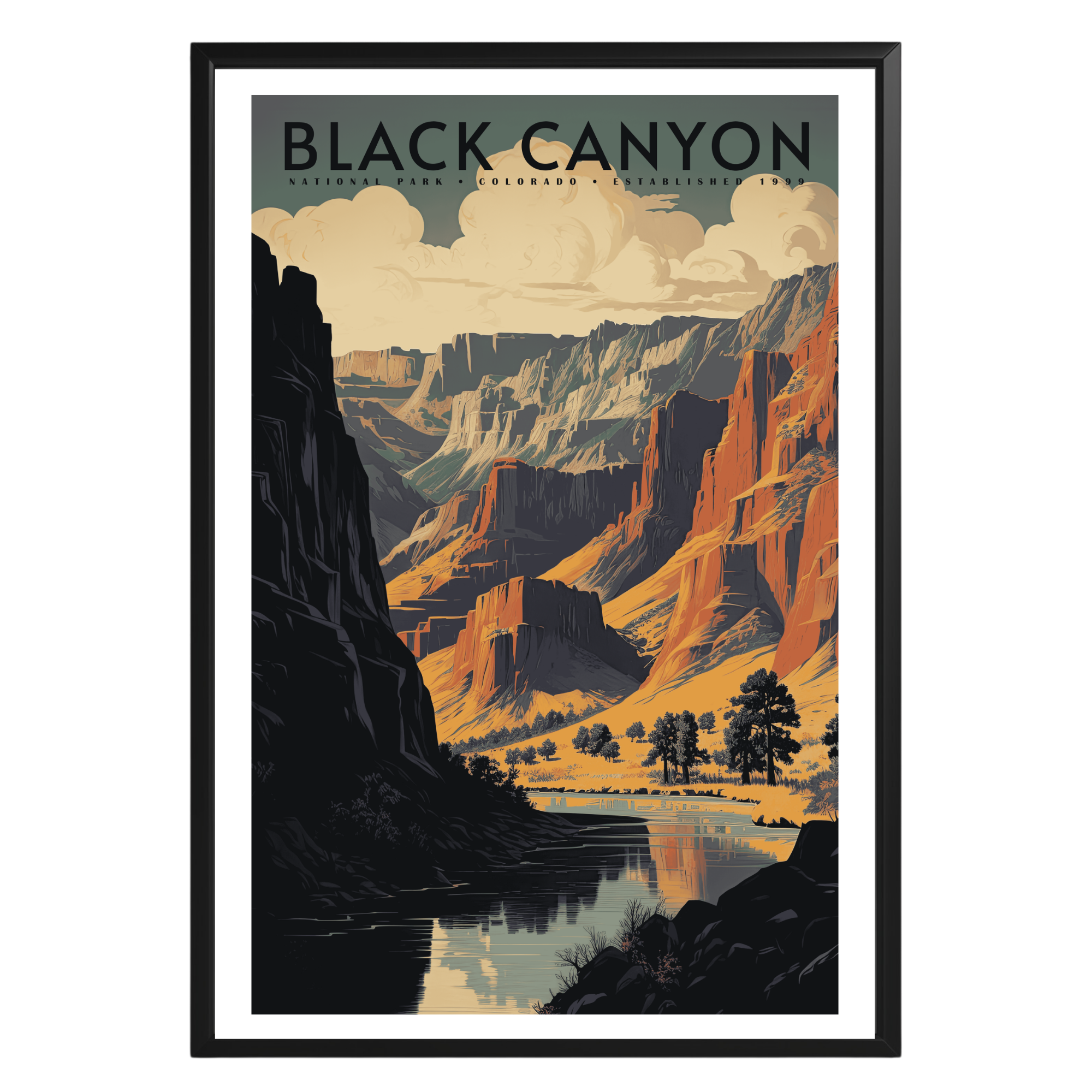 Black Canyon of the Gunnison National Park Vintage Poster - GroovyGrove