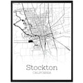 Stockton California City Map Poster - GroovyGrove