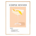 Corpse Reviver Retro Cocktail Poster - GroovyGrove