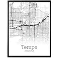 Tempe Arizona City Map Poster - GroovyGrove