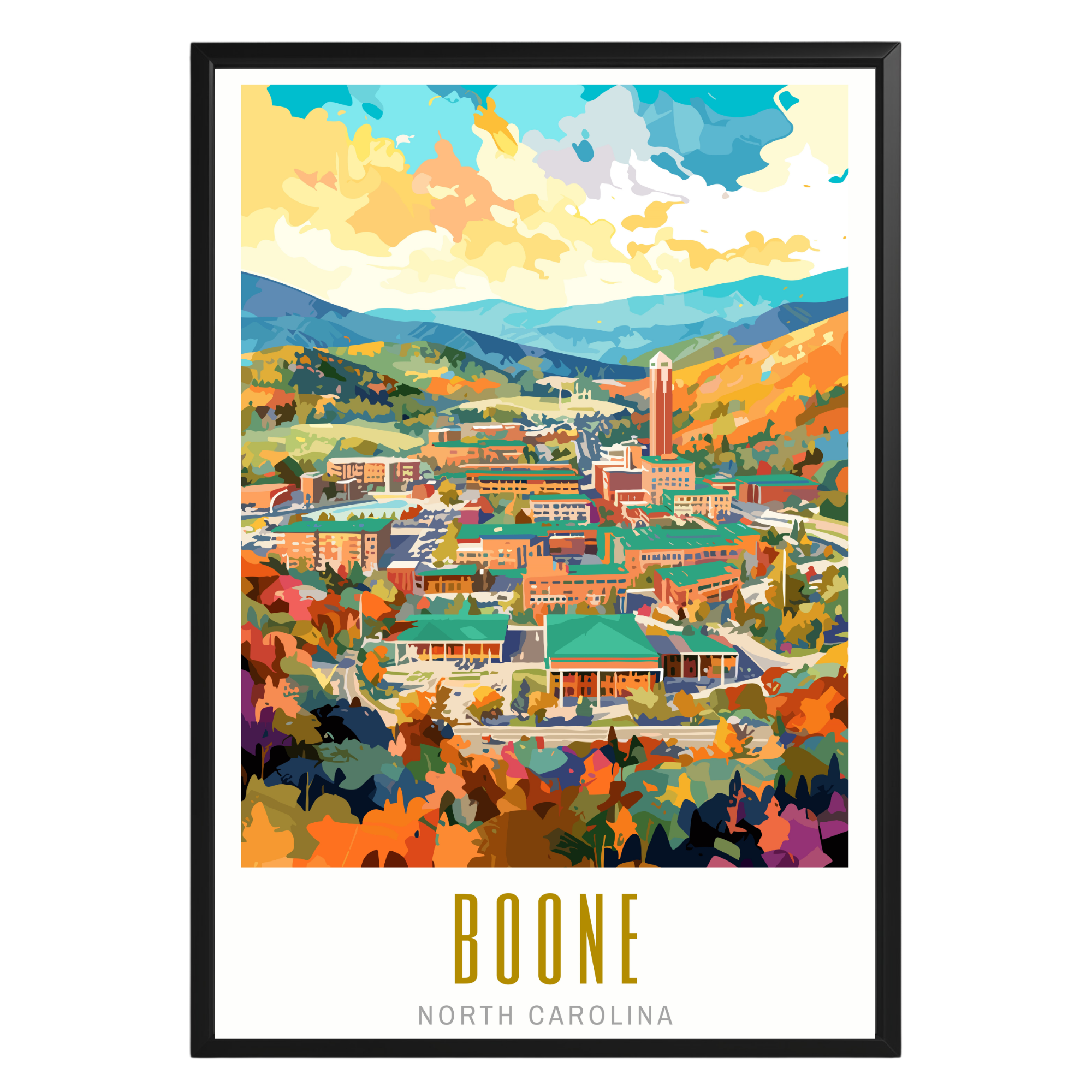 Boone North Carolina Poster - GroovyGrove