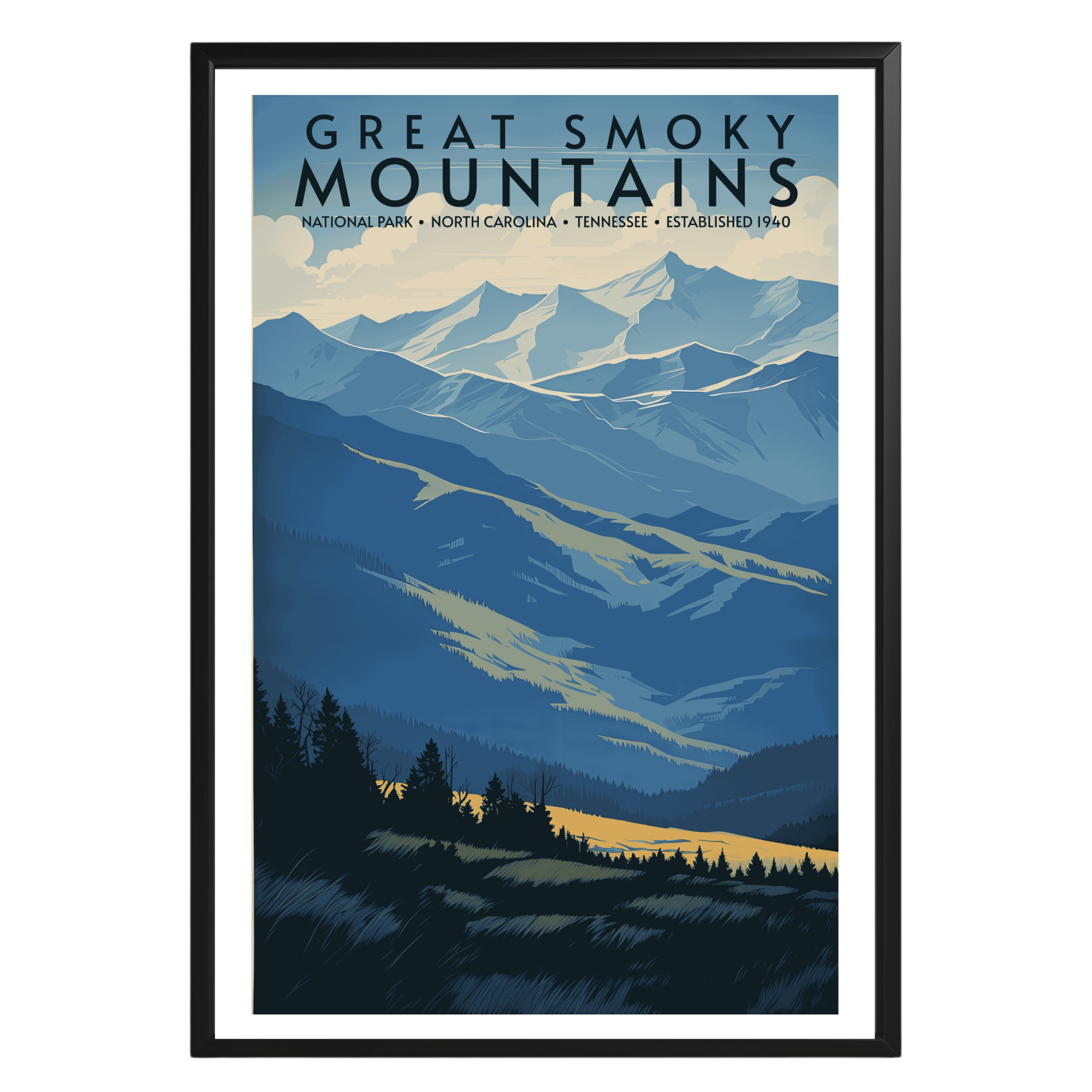 Great Smoky Mountains National Park Vintage Poster - GroovyGrove