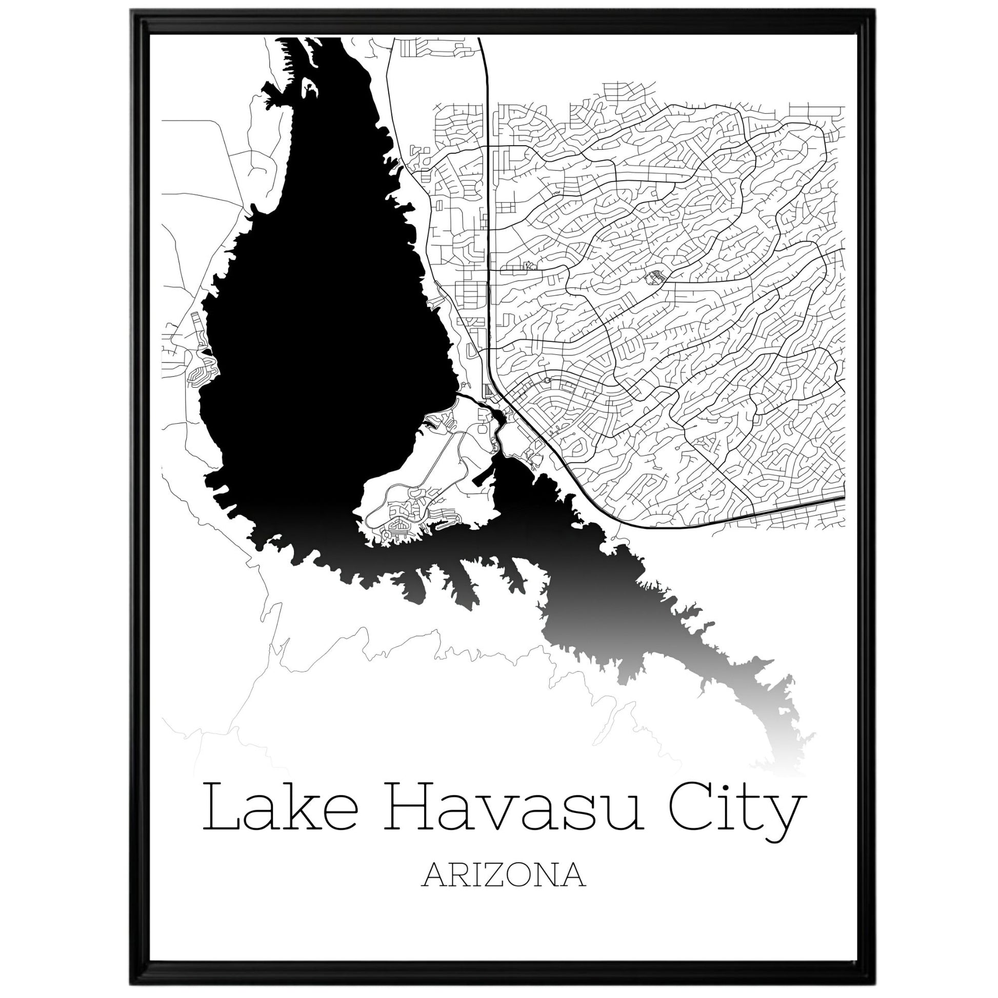 Lake Havasu City Arizona Map Poster - GroovyGrove