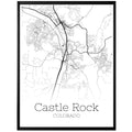 Castle Rock Colorado City Map Poster - GroovyGrove