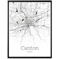 Canton Ohio City Map Poster - GroovyGrove