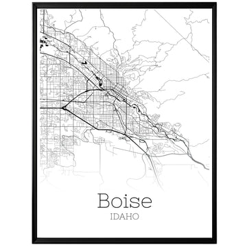 Boise Idaho City Map Poster - GroovyGrove