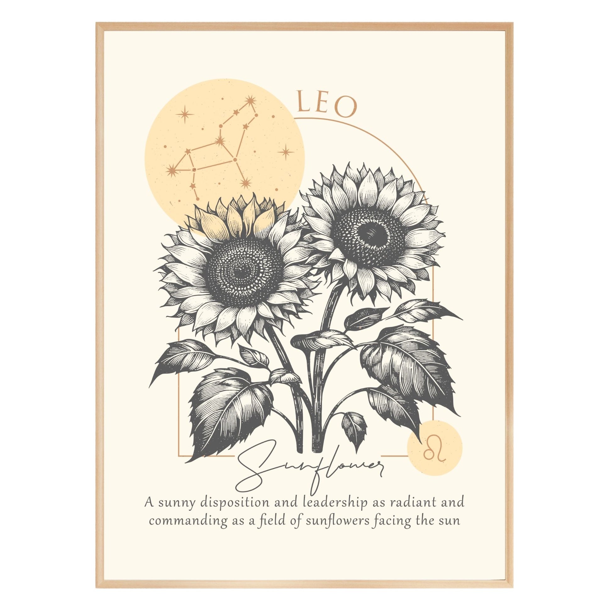 Leo Zodiac Sign Poster - GroovyGrove