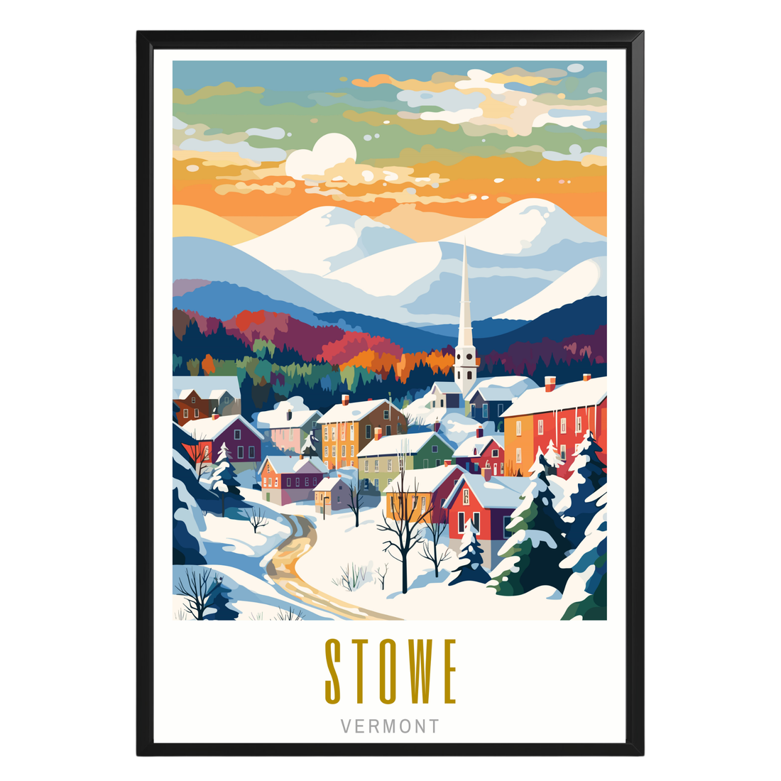 Stowe Vermont Poster - GroovyGrove