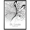 St. Louis Missouri City Map Poster - GroovyGrove