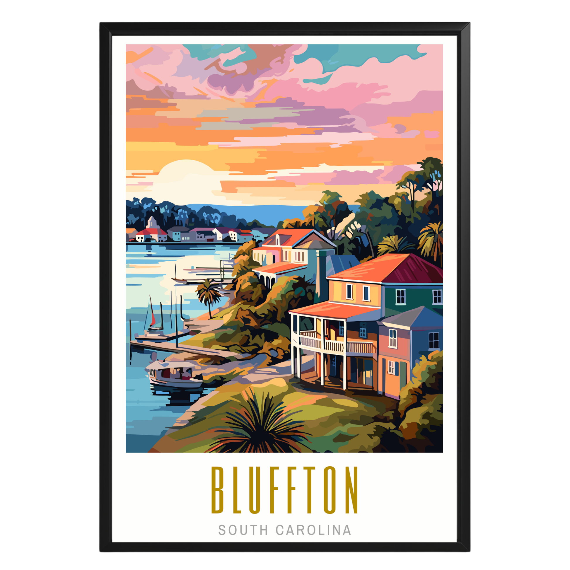 Bluffton South Carolina Poster - GroovyGrove