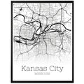 Kansas City Missouri Map Poster - GroovyGrove