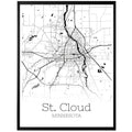 St. Cloud Minnesota City Map Poster - GroovyGrove