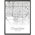 Chandler Arizona City Map Poster - GroovyGrove