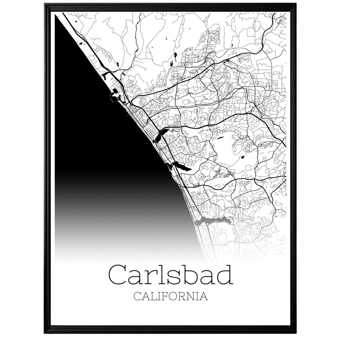 Carlsbad California City Map Poster - GroovyGrove